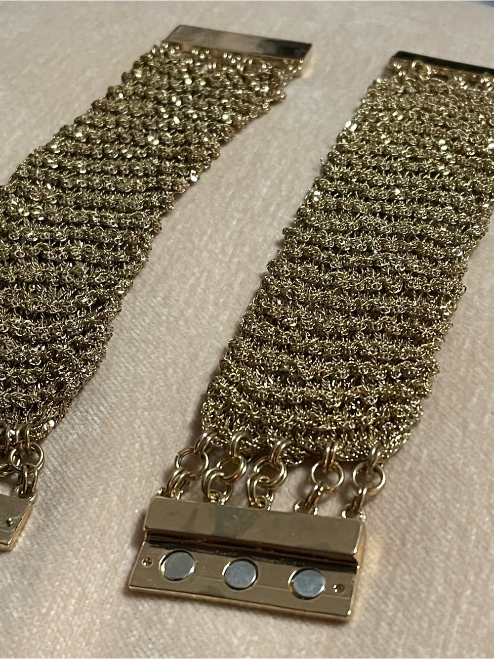 Gold Mesh Statement Bracelet - Women’s Fashion Jewelry